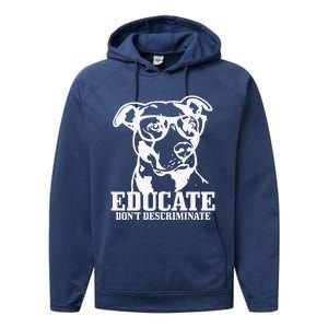 Pitbull Funny Dog Pitbull Mom Dad Performance Fleece Hoodie