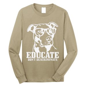 Pitbull Funny Dog Pitbull Mom Dad Long Sleeve Shirt