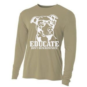 Pitbull Funny Dog Pitbull Mom Dad Cooling Performance Long Sleeve Crew