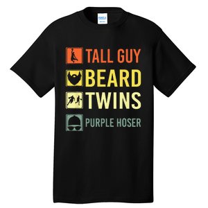 Perfect For Dude Tall Guy Beard Twins Purple Hoser Tall T-Shirt