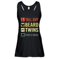 Perfect For Dude Tall Guy Beard Twins Purple Hoser Ladies Essential Flowy Tank