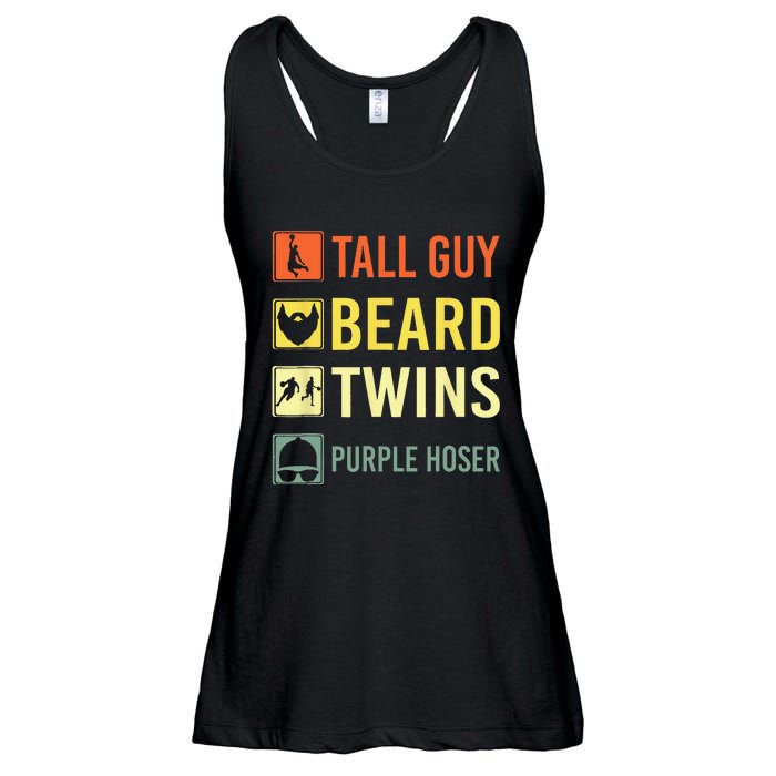 Perfect For Dude Tall Guy Beard Twins Purple Hoser Ladies Essential Flowy Tank