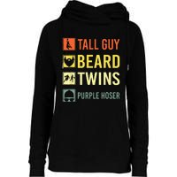 Perfect For Dude Tall Guy Beard Twins Purple Hoser Womens Funnel Neck Pullover Hood