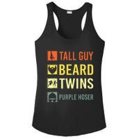 Perfect For Dude Tall Guy Beard Twins Purple Hoser Ladies PosiCharge Competitor Racerback Tank