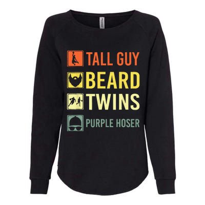 Perfect For Dude Tall Guy Beard Twins Purple Hoser Womens California Wash Sweatshirt