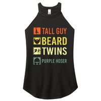 Perfect For Dude Tall Guy Beard Twins Purple Hoser Women's Perfect Tri Rocker Tank