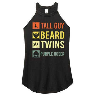 Perfect For Dude Tall Guy Beard Twins Purple Hoser Women's Perfect Tri Rocker Tank