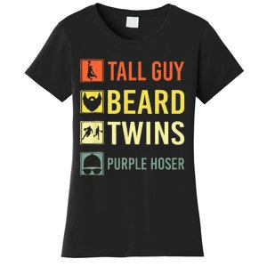 Perfect For Dude Tall Guy Beard Twins Purple Hoser Women's T-Shirt