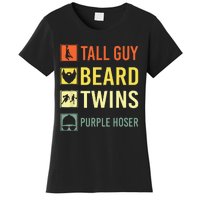 Perfect For Dude Tall Guy Beard Twins Purple Hoser Women's T-Shirt