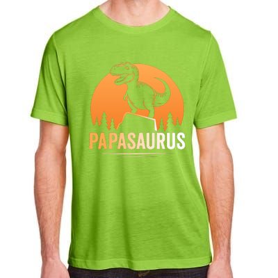 Papasaurus FatherS Day Graphic Adult ChromaSoft Performance T-Shirt