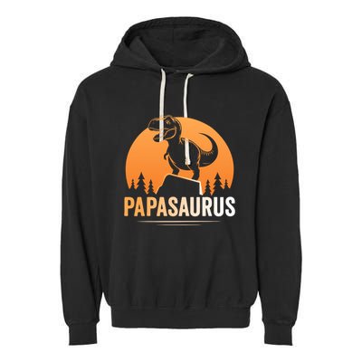 Papasaurus FatherS Day Graphic Garment-Dyed Fleece Hoodie