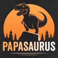 Papasaurus FatherS Day Graphic 7 Panel Mesh Trucker Snapback Hat
