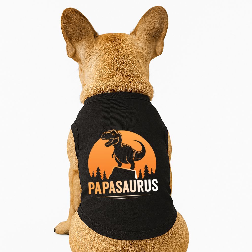 Papasaurus FatherS Day Graphic Doggie Tank