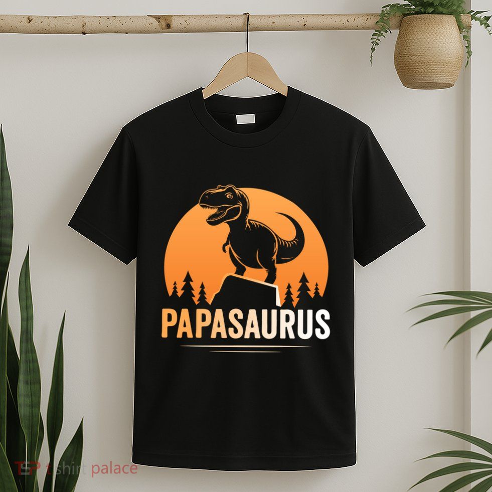 Papasaurus FatherS Day Graphic T-Shirt