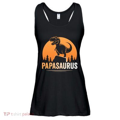 Papasaurus FatherS Day Graphic Ladies Essential Flowy Tank
