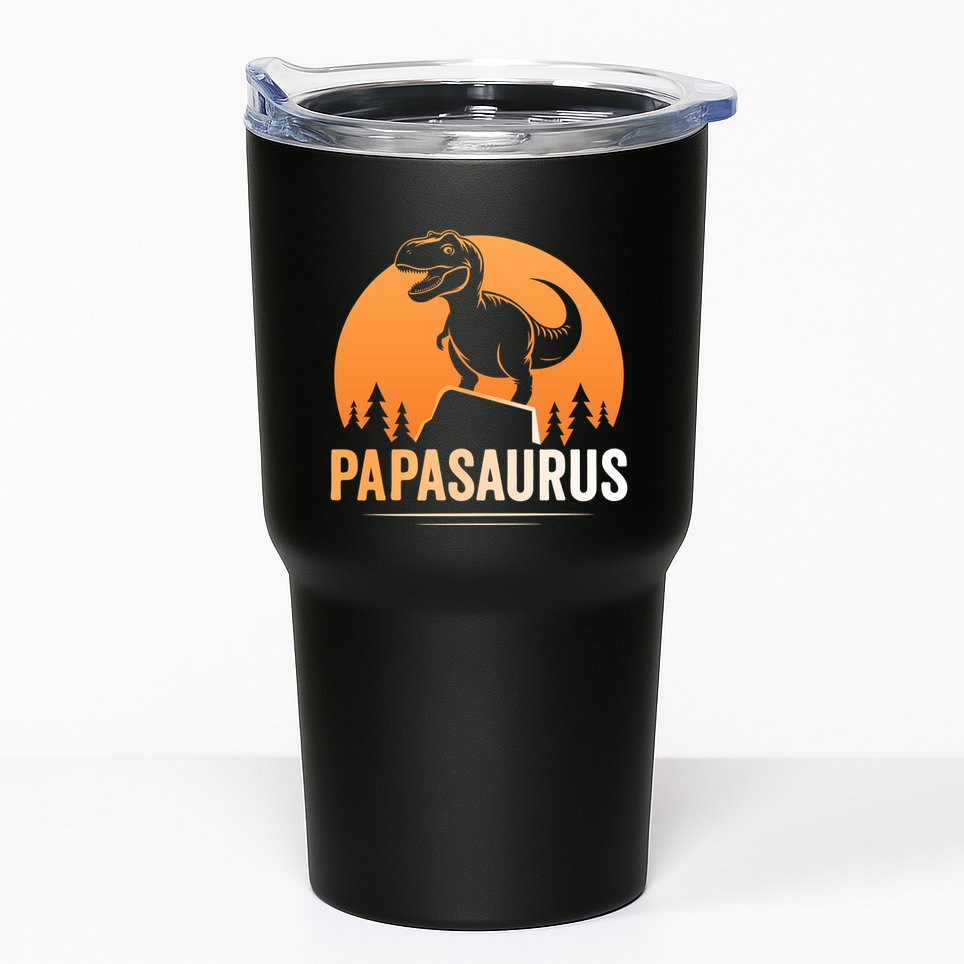 Papasaurus FatherS Day Graphic Tumbler