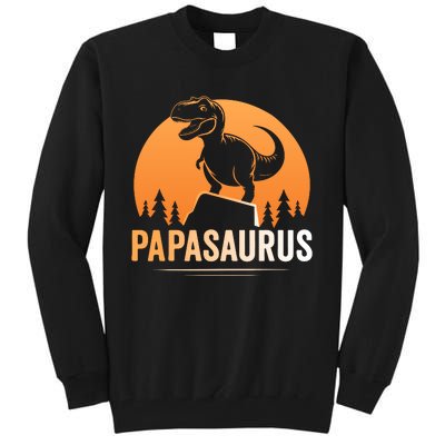 Papasaurus FatherS Day Graphic Tall Sweatshirt