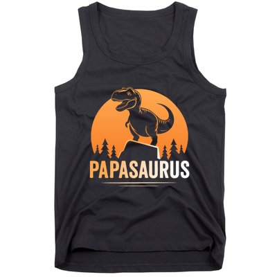 Papasaurus FatherS Day Graphic Tank Top