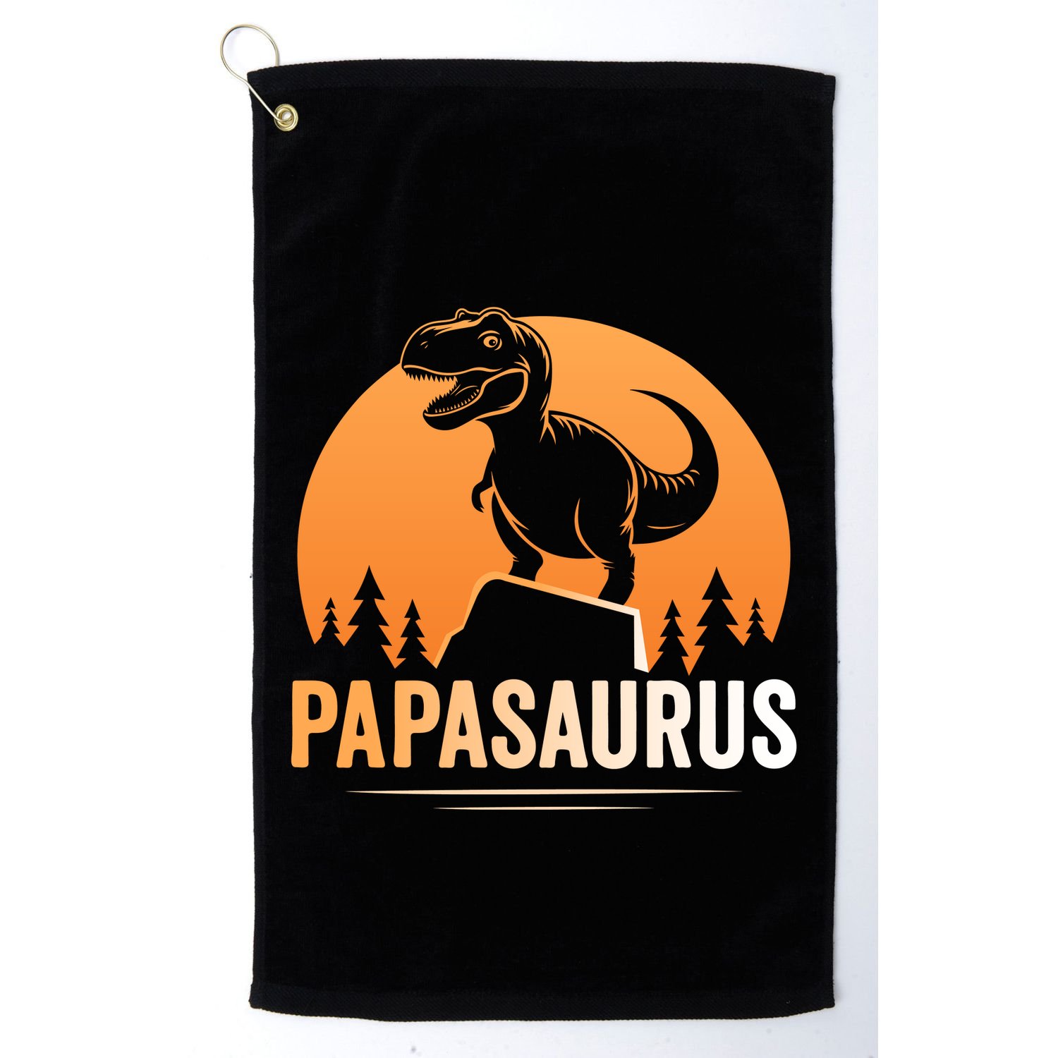 Papasaurus FatherS Day Graphic Golf Towel