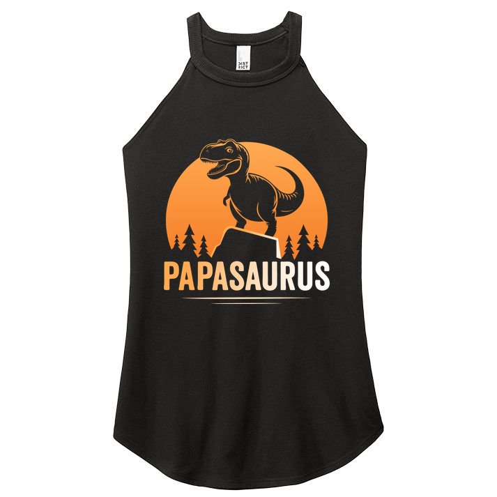 Papasaurus FatherS Day Graphic Women's Perfect Tri Rocker Tank