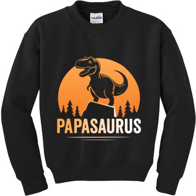 Papasaurus FatherS Day Graphic Kids Sweatshirt