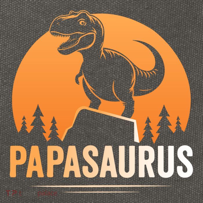 Papasaurus FatherS Day Graphic Cotton Canvas Backpack