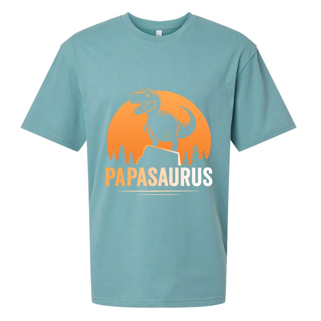 Papasaurus FatherS Day Graphic Sueded Cloud Jersey T-Shirt