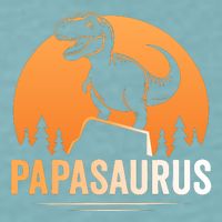 Papasaurus FatherS Day Graphic Sueded Cloud Jersey T-Shirt