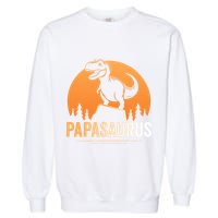 Papasaurus FatherS Day Graphic Garment-Dyed Sweatshirt