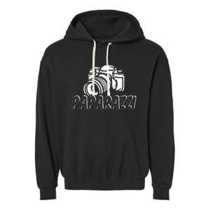 Paparazzi Funny Dad Photographer Retro Camera Garment-Dyed Fleece Hoodie