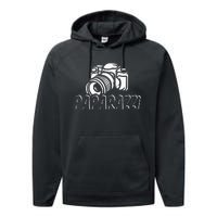 Paparazzi Funny Dad Photographer Retro Camera Performance Fleece Hoodie