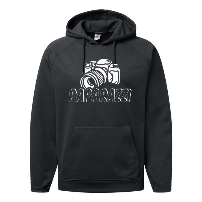 Paparazzi Funny Dad Photographer Retro Camera Performance Fleece Hoodie