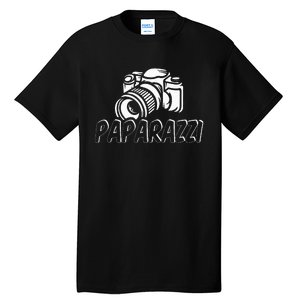 Paparazzi Funny Dad Photographer Retro Camera Tall T-Shirt