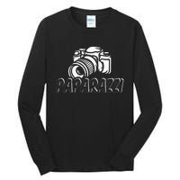 Paparazzi Funny Dad Photographer Retro Camera Tall Long Sleeve T-Shirt