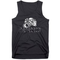 Paparazzi Funny Dad Photographer Retro Camera Tank Top