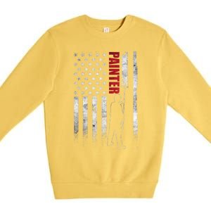 Painter Fathers Day American Painter House Painter Premium Crewneck Sweatshirt