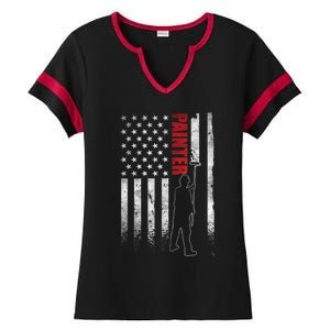 Painter Fathers Day American Painter House Painter Ladies Halftime Notch Neck Tee