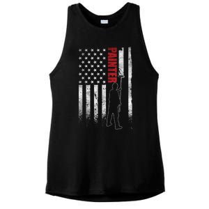 Painter Fathers Day American Painter House Painter Ladies PosiCharge Tri-Blend Wicking Tank