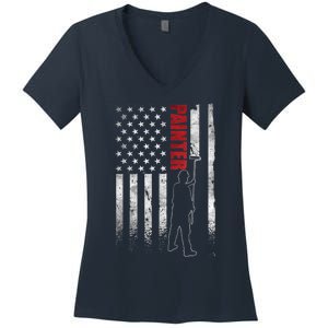 Painter Fathers Day American Painter House Painter Women's V-Neck T-Shirt