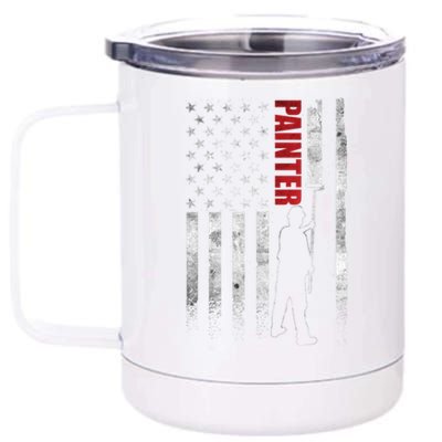 Painter Fathers Day American Painter House Painter 12 oz Stainless Steel Tumbler Cup