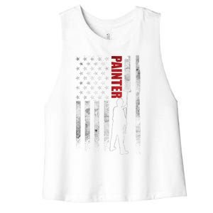 Painter Fathers Day American Painter House Painter Women's Racerback Cropped Tank