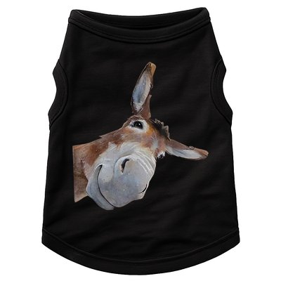 Peachbruh Funny Donkey Art Donkey Head Smile Eagerlys Doggie Tank