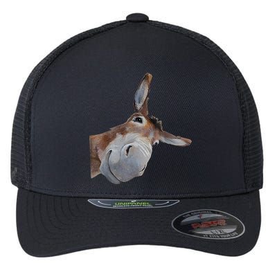 Peachbruh Funny Donkey Art Donkey Head Smile Eagerlys Flexfit Unipanel Trucker Cap