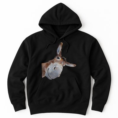 Peachbruh Funny Donkey Art Donkey Head Smile Eagerlys Hoodie