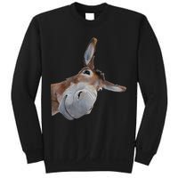 Peachbruh Funny Donkey Art Donkey Head Smile Eagerlys Sweatshirt