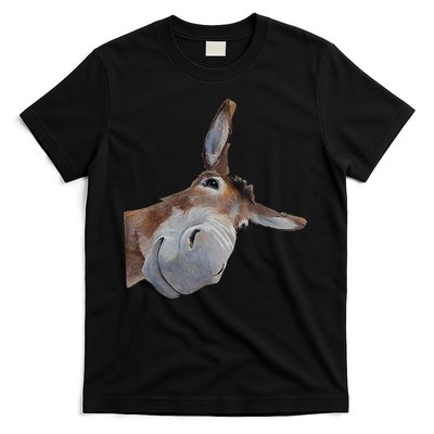 Peachbruh Funny Donkey Art Donkey Head Smile Eagerlys T-Shirt