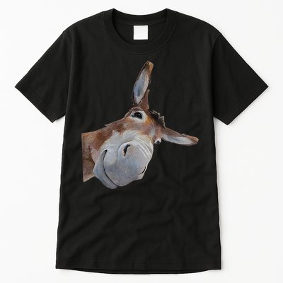 Peachbruh Funny Donkey Art Donkey Head Smile Eagerlys Tall T-Shirt