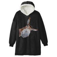 Peachbruh Funny Donkey Art Donkey Head Smile Eagerlys Hooded Wearable Blanket