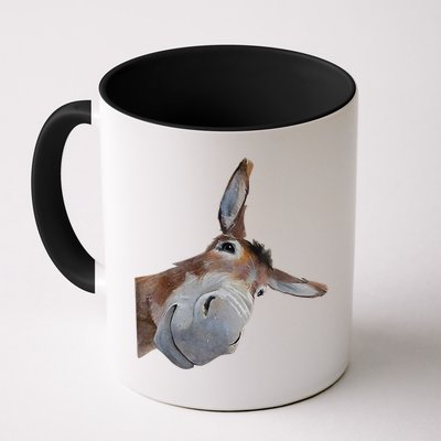 Peachbruh Funny Donkey Art Donkey Head Smile Eagerlys Mug