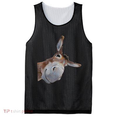Peachbruh Funny Donkey Art Donkey Head Smile Eagerlys Mesh Reversible Basketball Jersey Tank